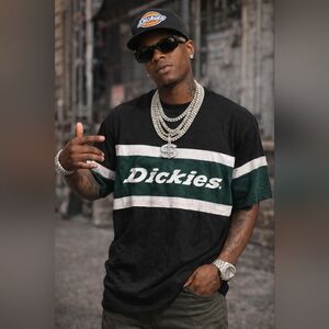 Dickies t-shirt, Size medium , Black & Green with classic logo